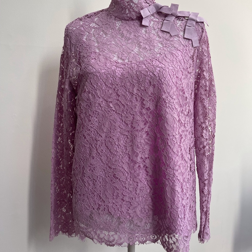 J. Crew lavender lace top